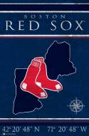 Boston Red Sox 17" x 26" Coordinates Sign