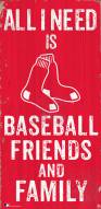 Boston Red Sox 6" x 12" Friends & Family Sign