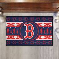 Boston Red Sox Christmas Sweater Starter Rug
