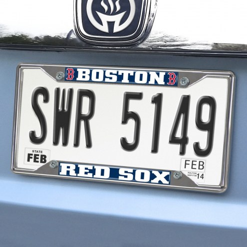 Boston Red Sox Chrome Metal License Plate Frame