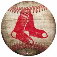 Boston Red Sox Baseball Shaped Sign