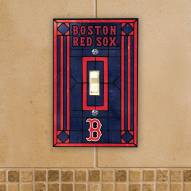Boston Red Sox Glass Single Light Switch Plate Cover