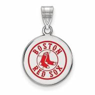 Boston Red Sox Sterling Silver Medium Disc Pendant