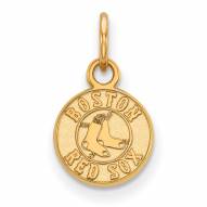 Boston Red Sox MLB Sterling Silver Gold Plated Extra Small Pendant
