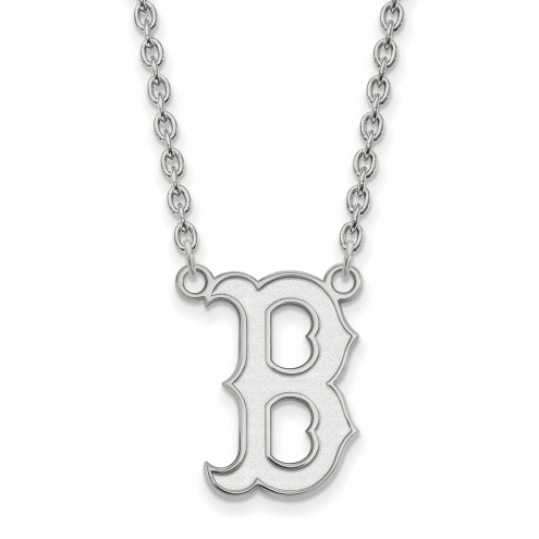Boston Red Sox Sterling Silver Large Pendant Necklace