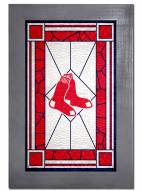 Boston Red Sox Stained Glass with Frame