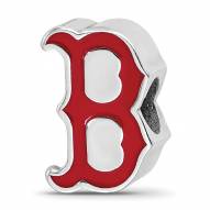Boston Red Sox Sterling Silver Enameled Bead