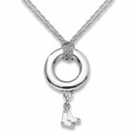 Boston Red Sox Sterling Silver Halo Necklace
