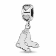 Boston Red Sox Sterling Silver Heart Bead