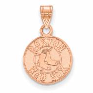 Boston Red Sox Sterling Silver Rose Gold Plated Small Pendant