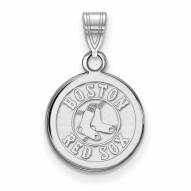 Boston Red Sox Sterling Silver Small Disc Pendant