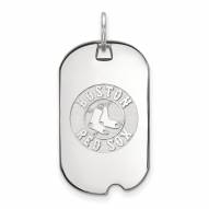 Boston Red Sox Sterling Silver Small Dog Tag