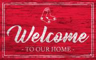 Boston Red Sox Team Color Welcome Sign