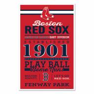 Boston Red Sox Established Wood Sign