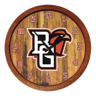 Bowling Green State Falcons "Faux" Barrel Top Wall Clock