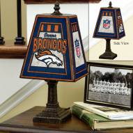 Denver Broncos NFL Hand-Painted Art Glass Table Lamp