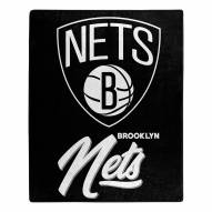 Brooklyn Nets Signature Raschel Throw Blanket