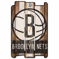 Brooklyn Nets Wood Fence Sign