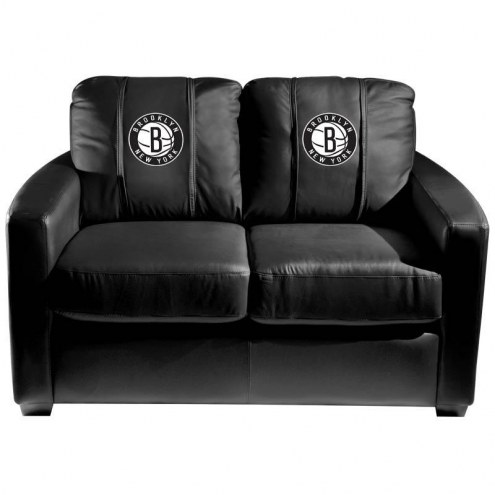 Brooklyn Nets XZipit Silver Loveseat with Secondary Logo