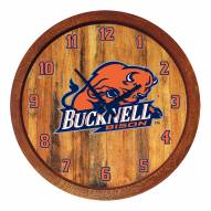 Bucknell Bison "Faux" Barrel Top Wall Clock