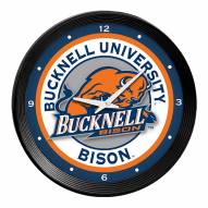Bucknell Bison Ribbed Frame Wall Clock