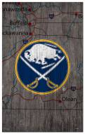 Buffalo Sabres 11" x 19" City Map Sign