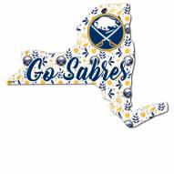 Buffalo Sabres 12" Floral State Sign