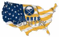 Buffalo Sabres  15" USA Flag Cutout Sign