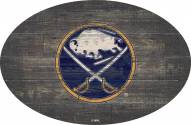 Buffalo Sabres 46" Distressed Wood Oval Sign
