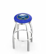 Buffalo Sabres Chrome Swivel Bar Stool with Accent Ring