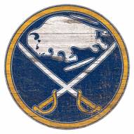 Buffalo Sabres Distressed Logo Cutout Sign