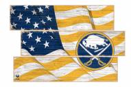 Buffalo Sabres Flag 3 Plank Sign