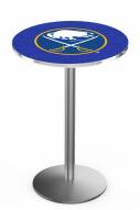 Buffalo Sabres Stainless Steel Bar Table with Round Base