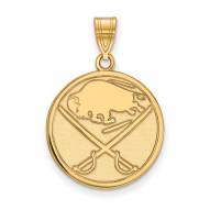 Buffalo Sabres Sterling Silver Gold Plated Large Pendant