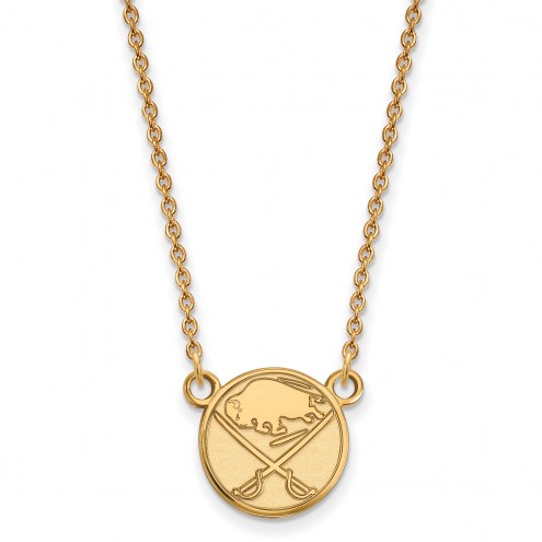 Buffalo Sabres Sterling Silver Gold Plated Small Pendant Necklace