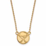 Buffalo Sabres Sterling Silver Gold Plated Small Pendant Necklace