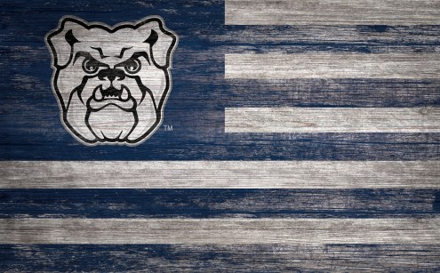 Butler Bulldogs 11&quot; x 19&quot; Distressed Flag Sign