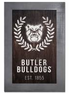Butler Bulldogs 11" x 19" Laurel Wreath Framed Sign