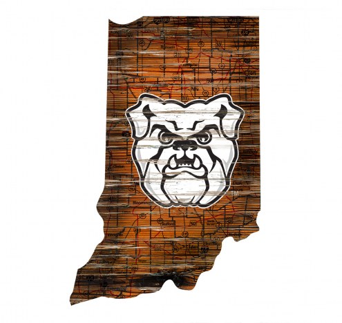 Butler Bulldogs 12&quot; Roadmap State Sign