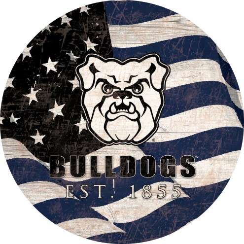 Butler Bulldogs 12&quot; Team Color Flag Circle Sign