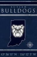 Butler Bulldogs 17" x 26" Coordinates Sign