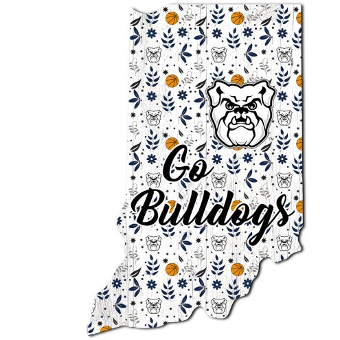 Butler Bulldogs 24&quot; Floral State Sign