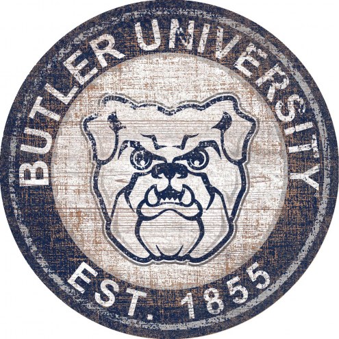 Butler Bulldogs 24&quot; Heritage Logo Round Sign
