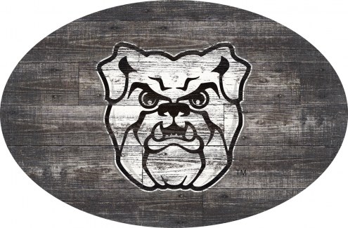 Butler Bulldogs 46&quot; Distressed Wood Oval Sign