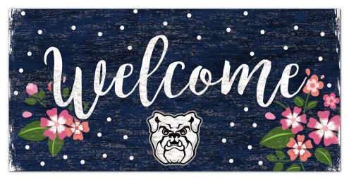 Butler Bulldogs 6&quot; x 12&quot; Floral Welcome Sign