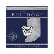 Butler Bulldogs Coordinates 10" x 10" Sign