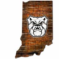 Butler Bulldogs Distressed State with Logo Sign