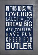 Butler Bulldogs In This House 11" x 19" Framed Sign