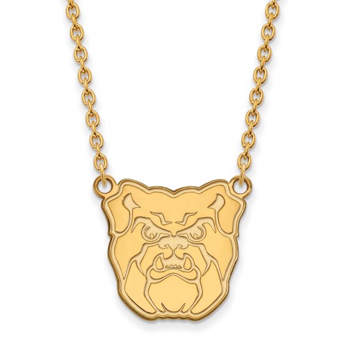 Butler Bulldogs NCAA Sterling Silver Gold Plated Large Pendant Necklace