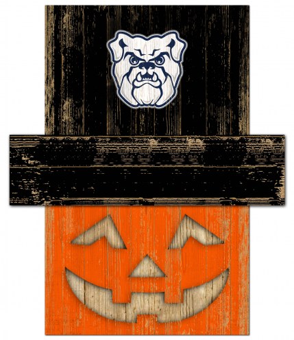 Butler Bulldogs Pumpkin Head Sign